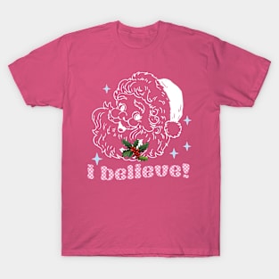 Retro Vintage Pink Santa T-Shirt